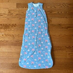 kyte blue with pink flowers sleepsack